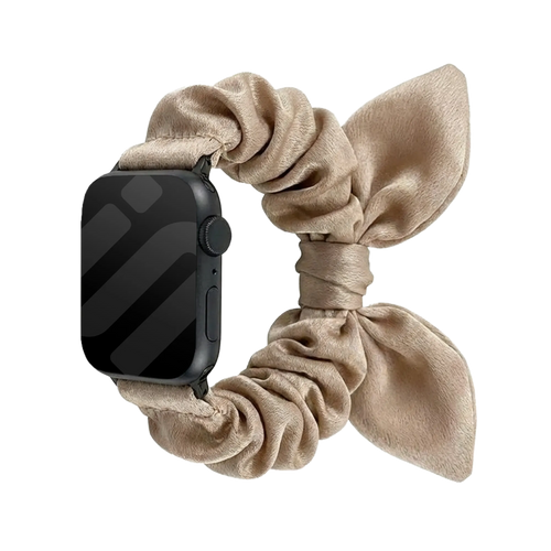 Apple Watch Scrunchie Butterfly Strap (Beige)