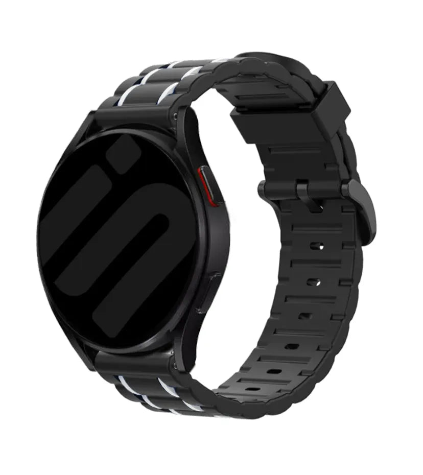 Gard Pro Health Smartwatch 3 - 48mm Sport Strap with Buckle (Black/White)