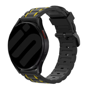 Coros Pace 2 sport gesp band (zwart/geel)