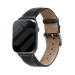 Apple Watch leather crocodile grain band (zwart)