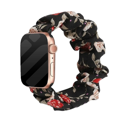 Apple Watch Scrunchie bandje (bloemen)