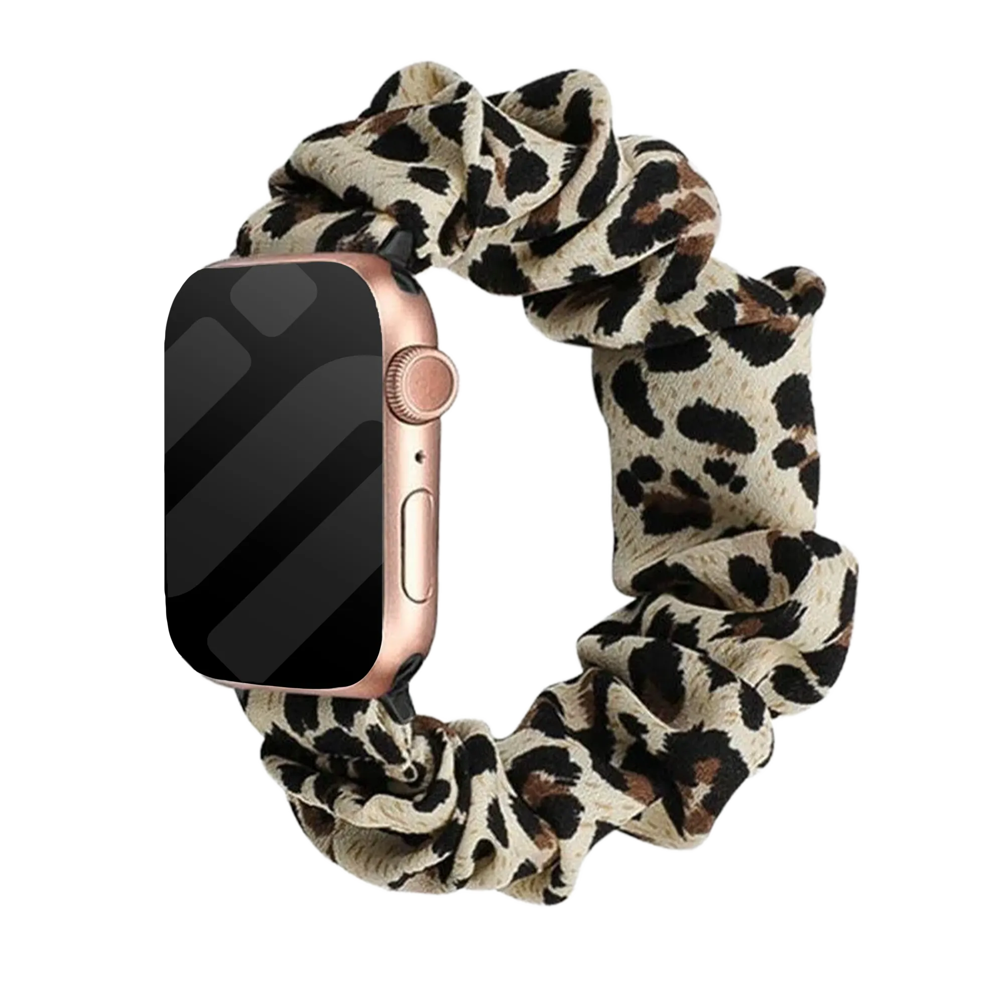 Apple Watch Scrunchie bandje (luipaard)