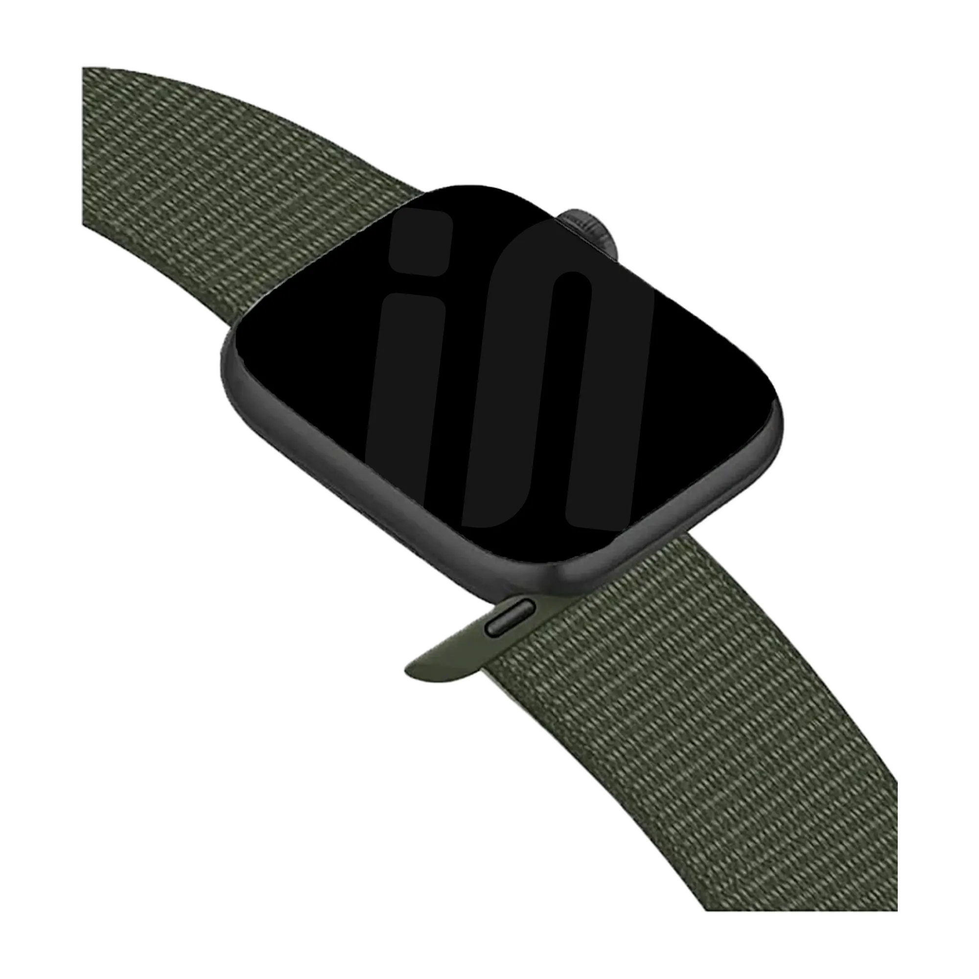 Apple Watch nylon loop bandje (legergroen)