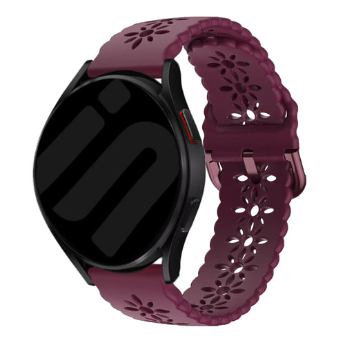 Amazfit Bip U (Pro) siliconen bandje met patroon (bordeaux)