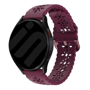 Withings ScanWatch Nova siliconen bandje met patroon (bordeaux)