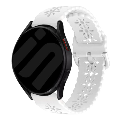 Coros Apex 2 siliconen bandje met patroon (wit)
