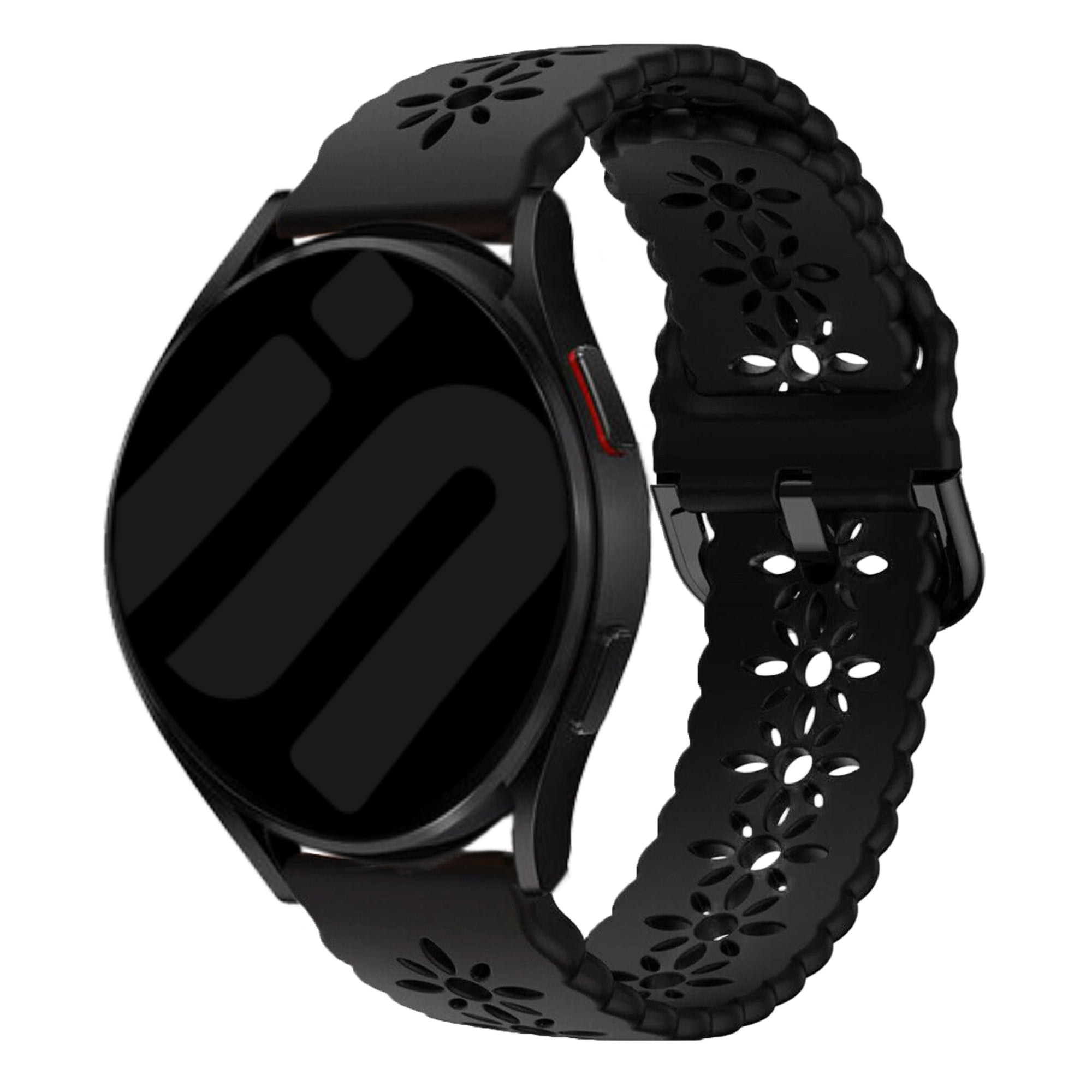 Coros Apex 2 siliconen bandje met patroon (zwart)