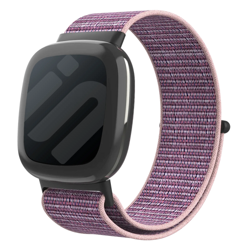 Fitbit Sense 2 nylon bandje (pink sand)