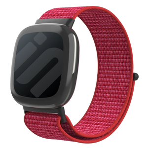 Fitbit Sense 2 nylon bandje (rood)