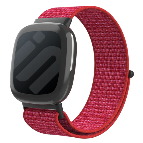 Fitbit Sense 2 nylon bandje (rood)