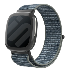 Fitbit Versa 4 nylon bandje (grijs-groen)