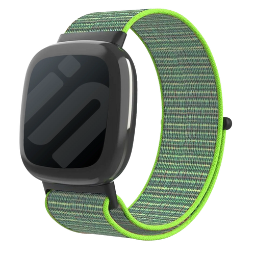 Fitbit Sense 2 nylon bandje (lime)