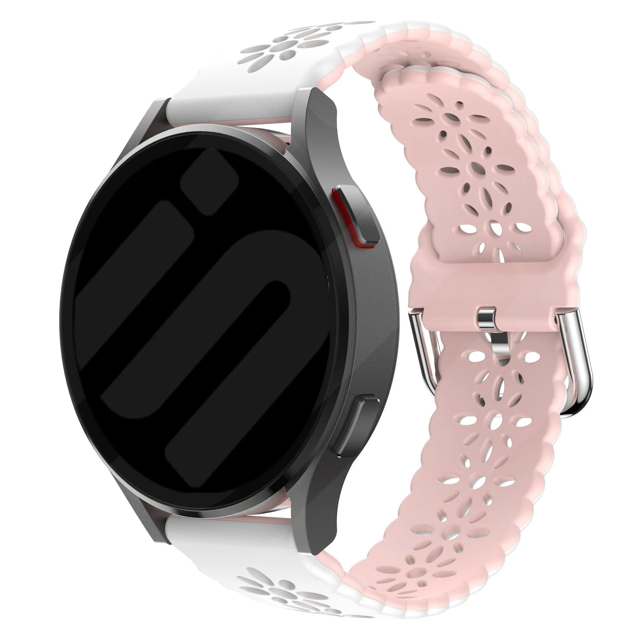 Amazfit GTR Mini siliconen bandje met patroon (lwit/roze)