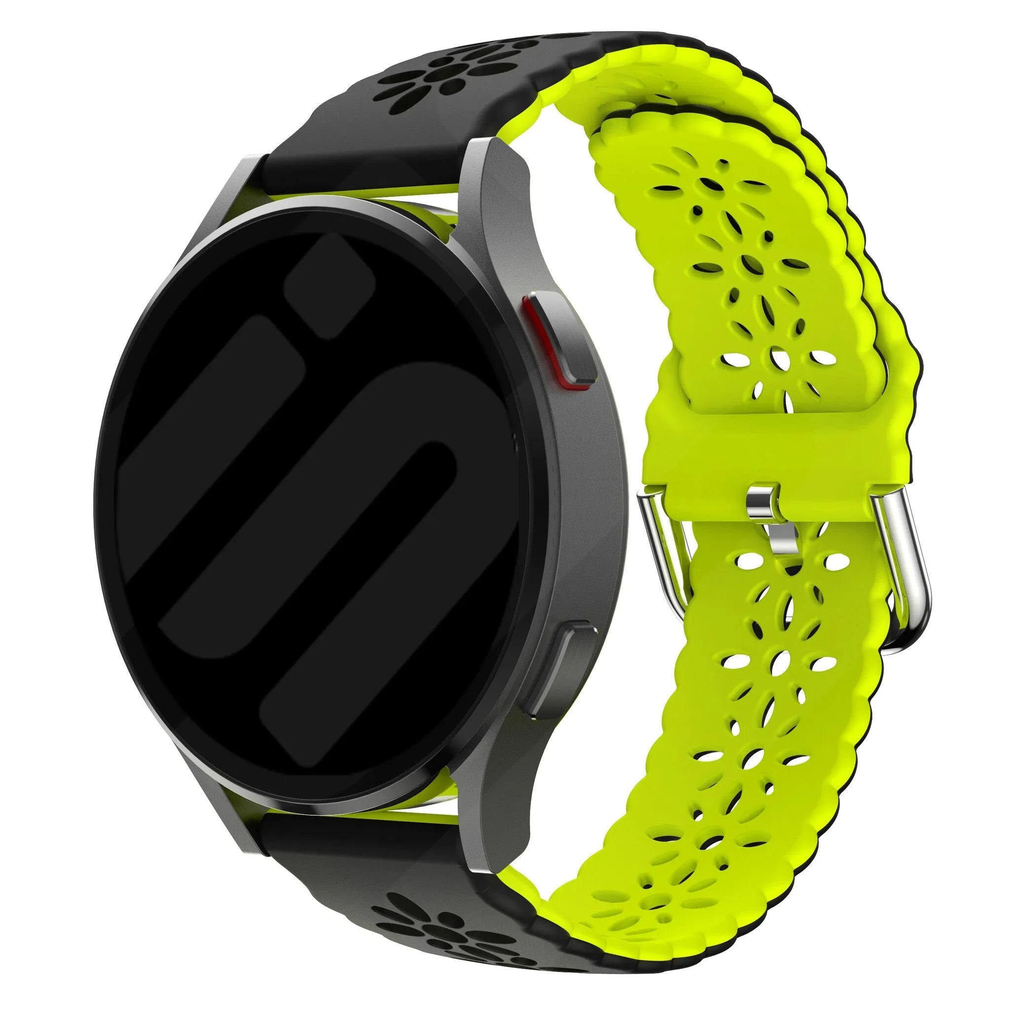Amazfit GTR Mini siliconen bandje met patroon (zwart/groen)