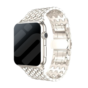 Apple Watch stalen draak bandje (sterrenlicht)