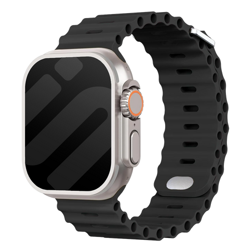 Apple Watch Ultra Ocean Strap with Snap Closure (Black)