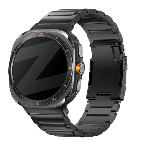 Bandz Samsung Galaxy Watch Ultra 2 titanium band 'Classic' (zwart)