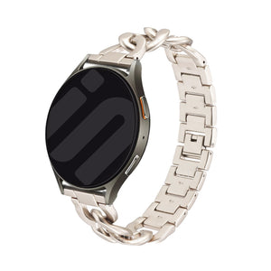 Samsung Galaxy Watch Active steel chain band (sterrenlicht)