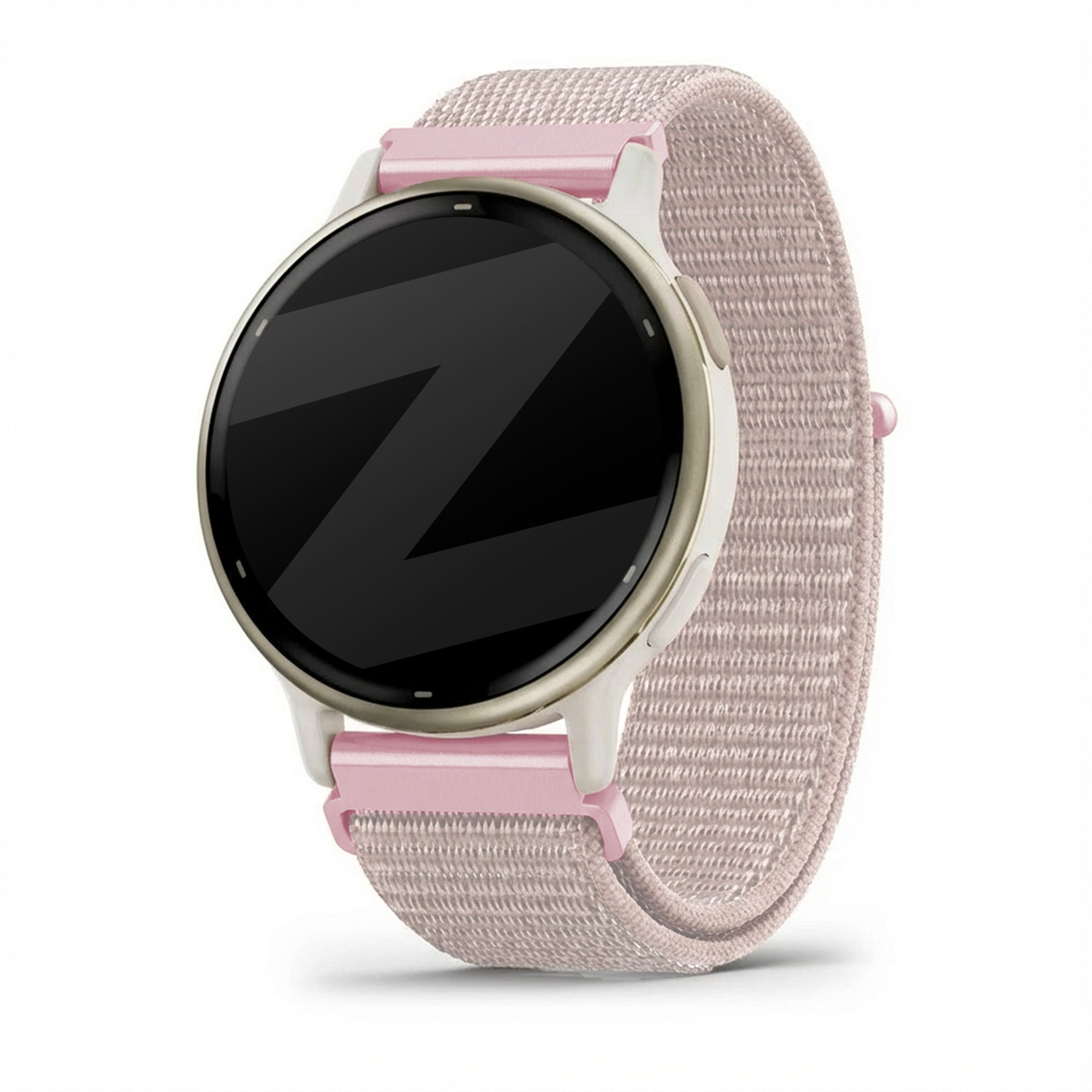 Bandz Garmin Vivoactive 5 nylon loop band (rosé goud)