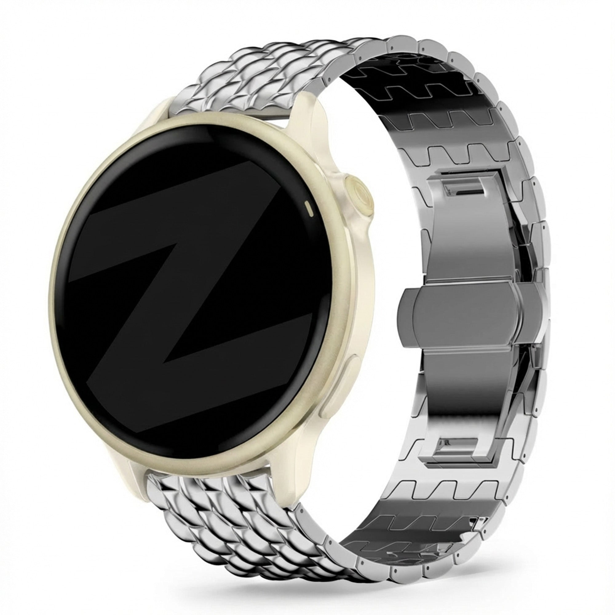 Bandz Garmin Vivoactive 6 Steel Strap 'Dragon' (Silver)