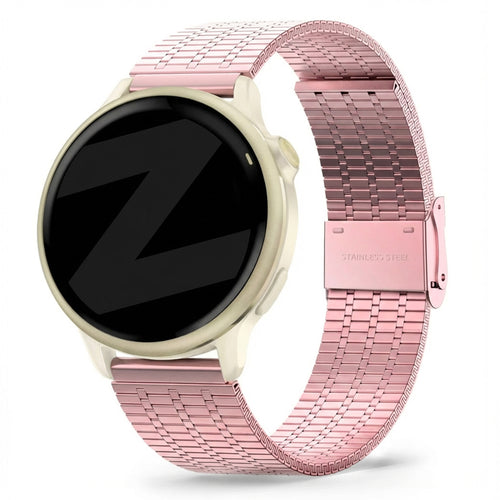 Bandz Garmin Vivoactive 6 verstelbare stalen band (roze)