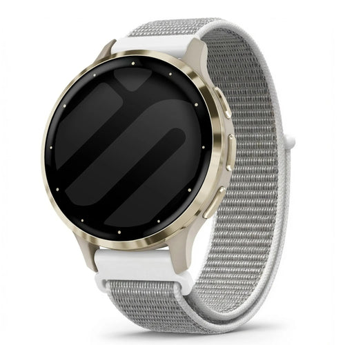 Nylon Strap, seashell, on a watch, 3/4 front view