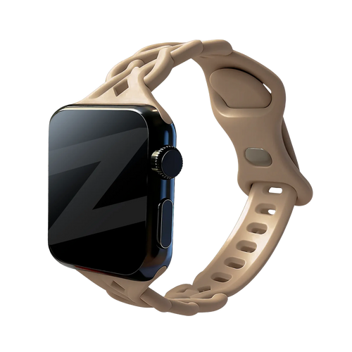 Bandz Apple Watch Silicone Strap 'Braided' (Milk Tea)