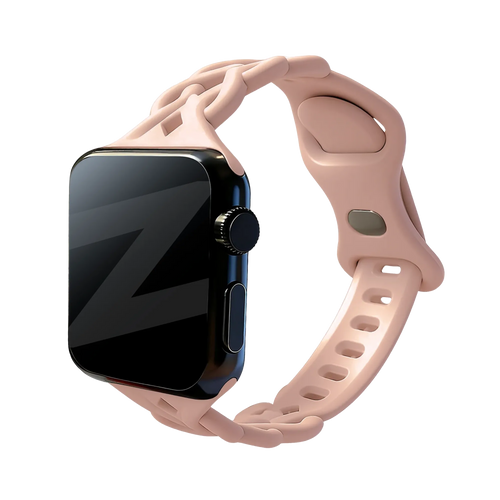 Bandz Apple Watch siliconen band 'Braided' (pink sand)