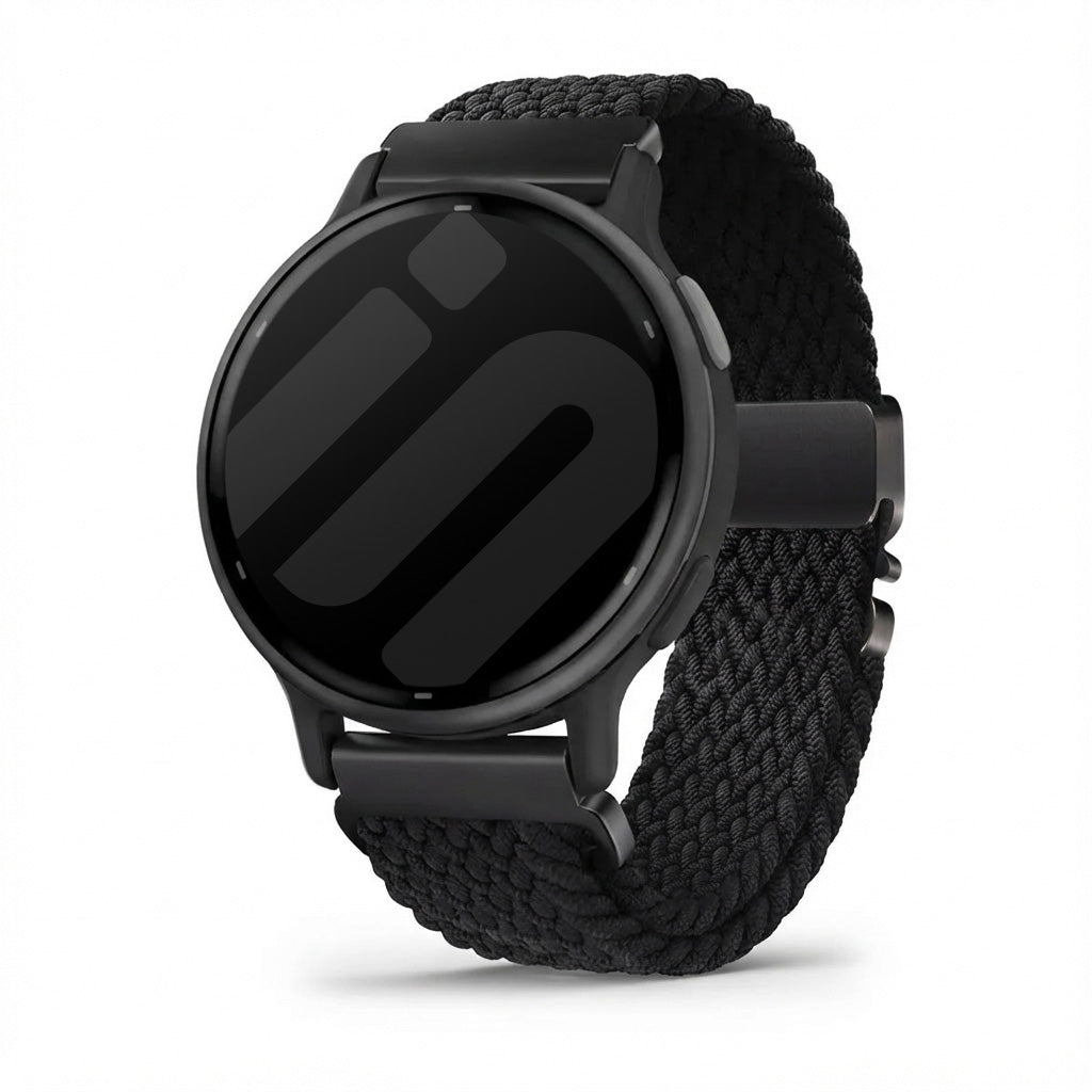 Garmin Vivoactive 5 gevlochten band met P-buckle (zwart)