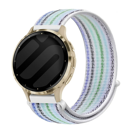 Bandz Garmin Venu 3s nylon loop band (gestreept blauw)