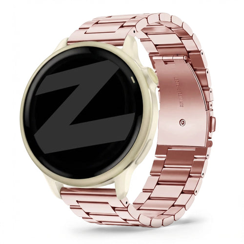 Bandz Garmin Vivoactive 6 stalen band 'Classic' (roze)