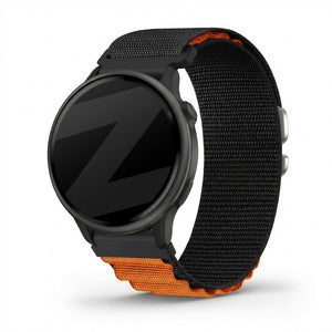 Bandz Garmin Vivoactive 6 Alpine nylon band (zwart/oranje)