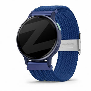 Bandz Garmin Vivoactive 5 gevlochten nylon band (blauw)