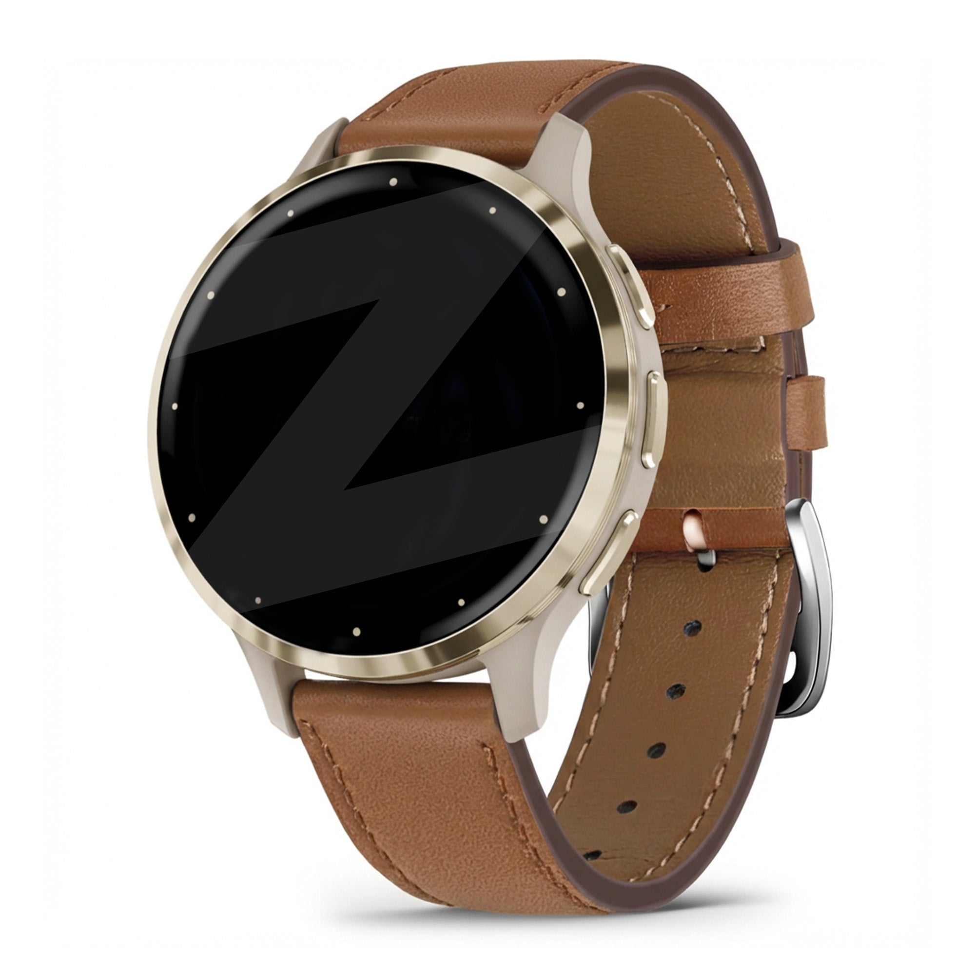 Bandz Garmin Venu 3s lederen band 'Deluxe' (bruin)