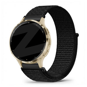 Bandz Garmin Venu 3s nylon loop band (zwart)
