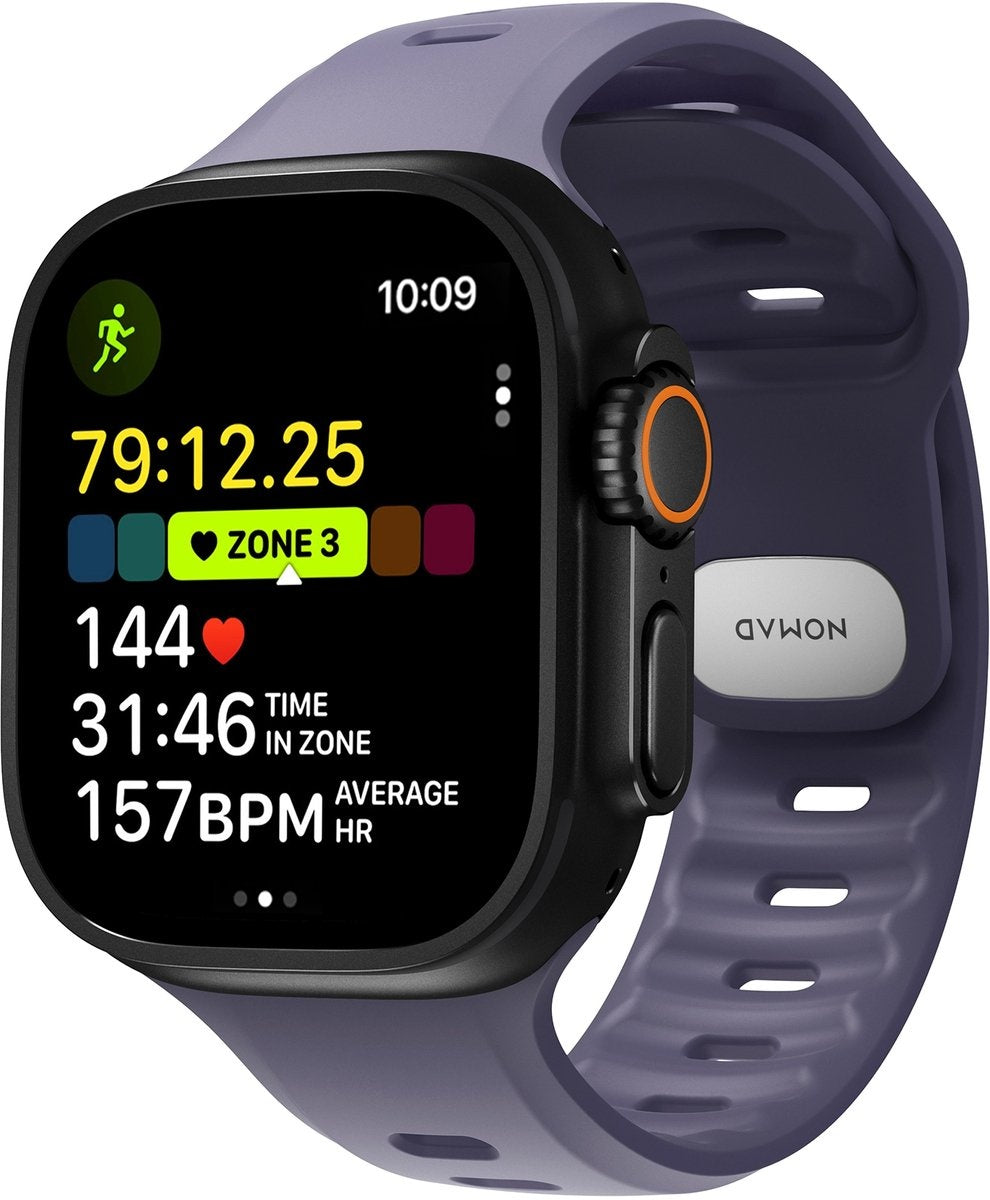 Nomad Apple Watch siliconen Tempo bandje (paars)