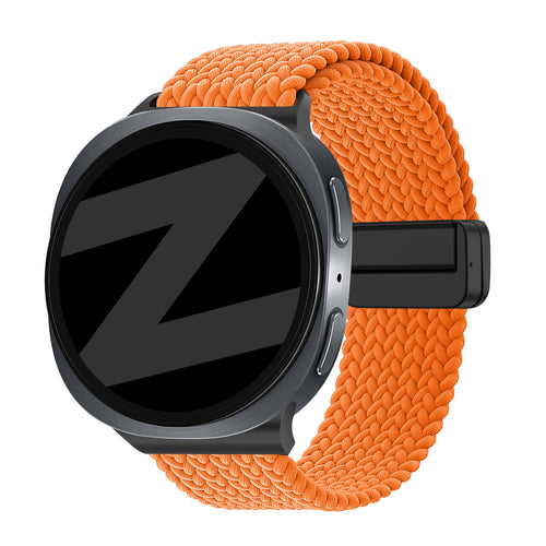 Bandz Samsung Galaxy Watch 8 - 40mm magnetisch geweven bandje (oranje)