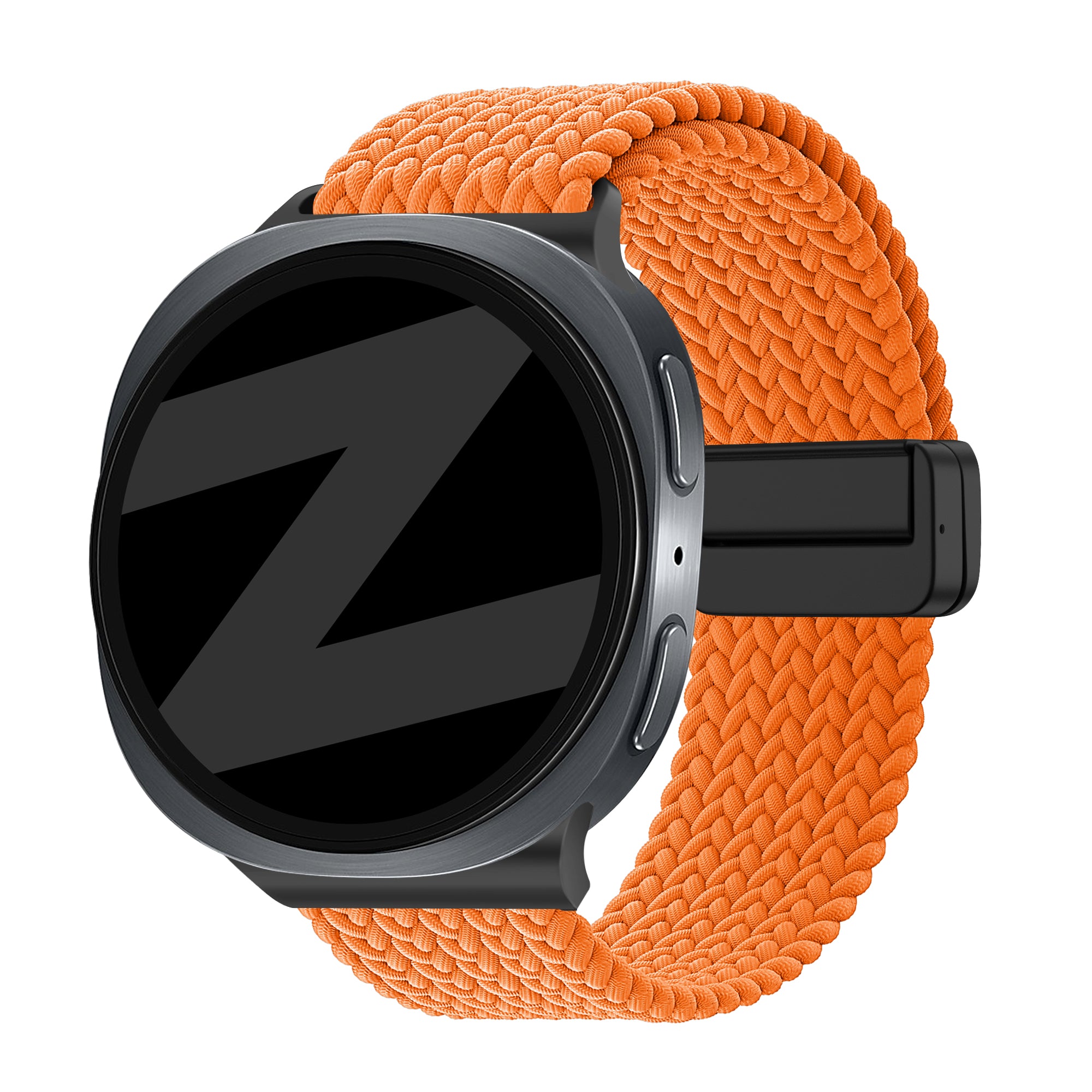 Bandz Samsung Galaxy Watch 8 - 44mm magnetisch geweven bandje (oranje)