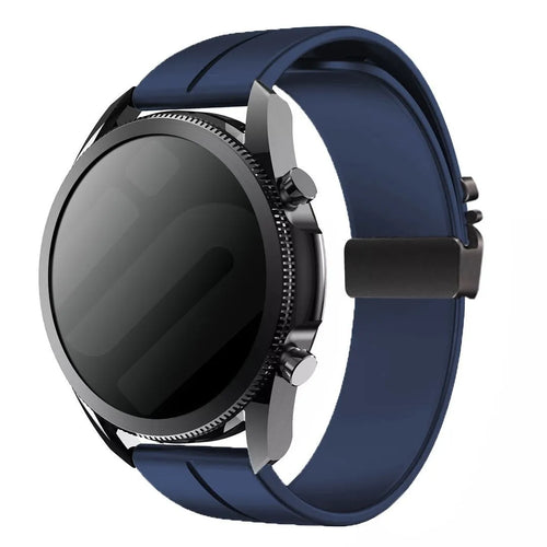 Huawei Watch 5 - 46mm siliconen band met P-buckle (donkerblauw)