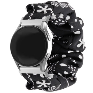 Samsung Galaxy Watch 4 40mm scrunchie bandje (zwart mix)
