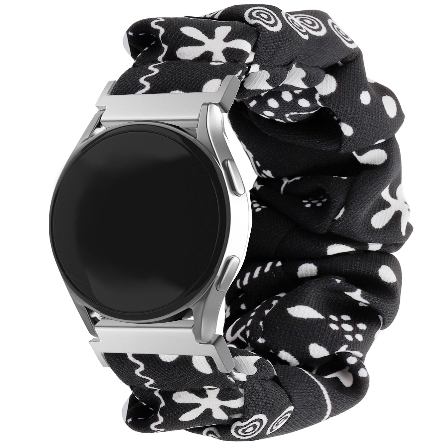 Samsung Galaxy Watch 4 40mm scrunchie bandje (zwart mix)