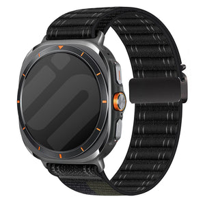 Samsung Galaxy Watch Ultra 2 Wave Nylon Strap P-Buckle (Black)