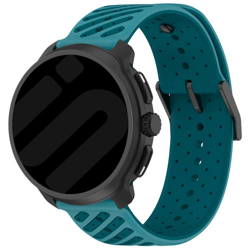 Coros Apex 4 - 42mm Striped Silicone Strap (Blue)