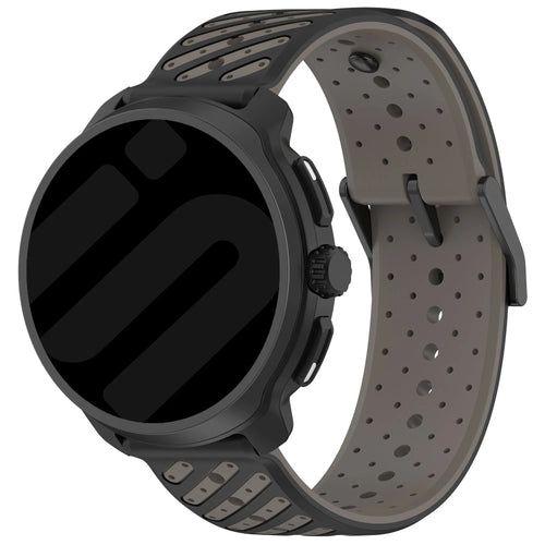 Suunto Race 2 striped silicone band (grijs)