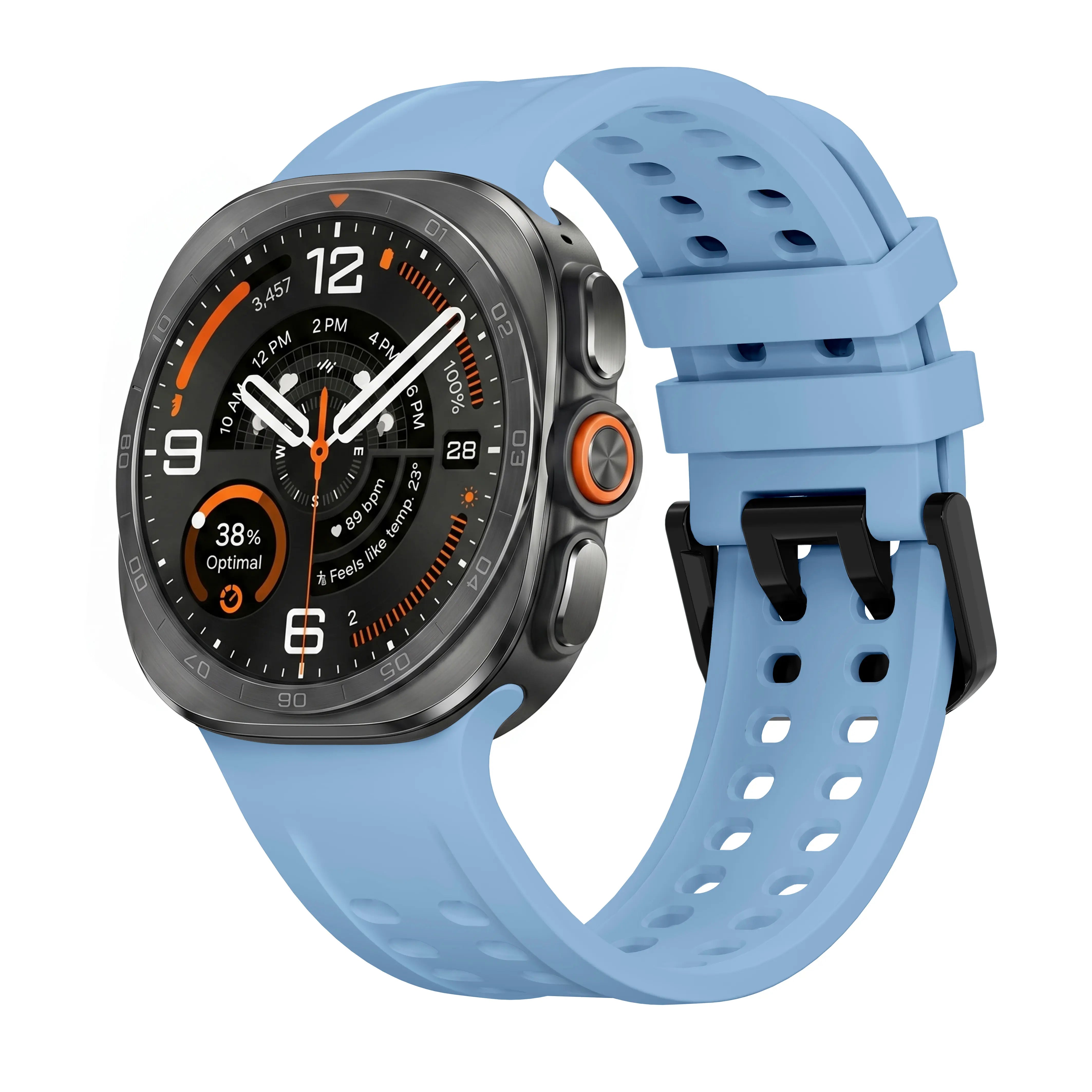 Samsung Galaxy Watch Ultra 2 siliconen bandje (grijsblauw)
