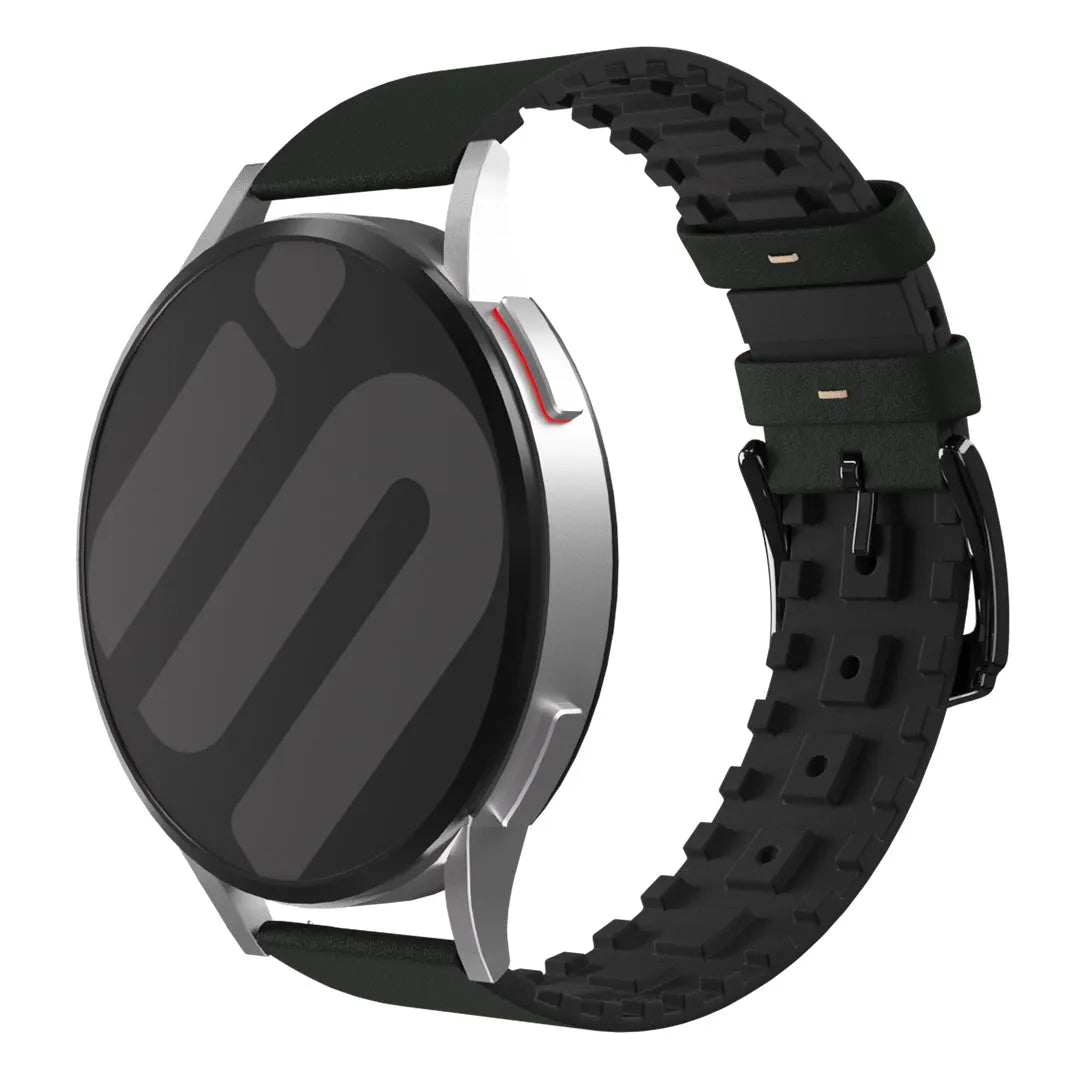 Coros Apex 2 Leather / Silicone Strap (Green)