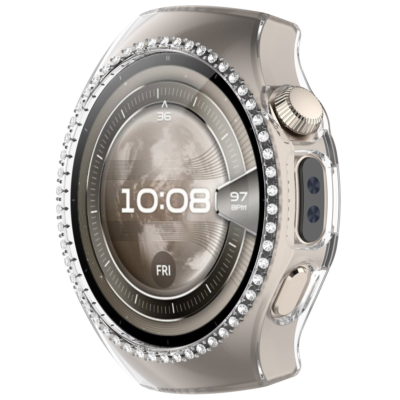 Huawei Watch 5 - 42mm diamond hard case (transparant) 