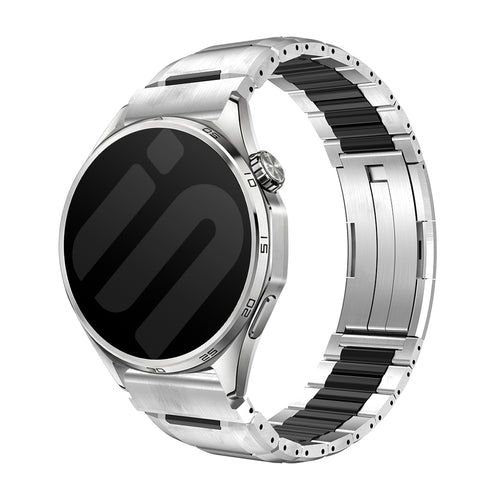 OnePlus Watch Lite 'One Push' Steel Hybrid Strap (Titanium/Black)
