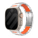 Apple Watch stalen hybrid band (titanium/oranje)