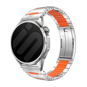 OnePlus Watch 'One Push' Steel Hybrid Strap (Titanium/Orange)